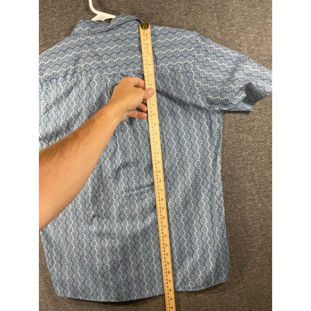Patagonia Shirt Mens Medium Go To Floral Geometric Button Up 52691 Blue - Picture 11 of 12